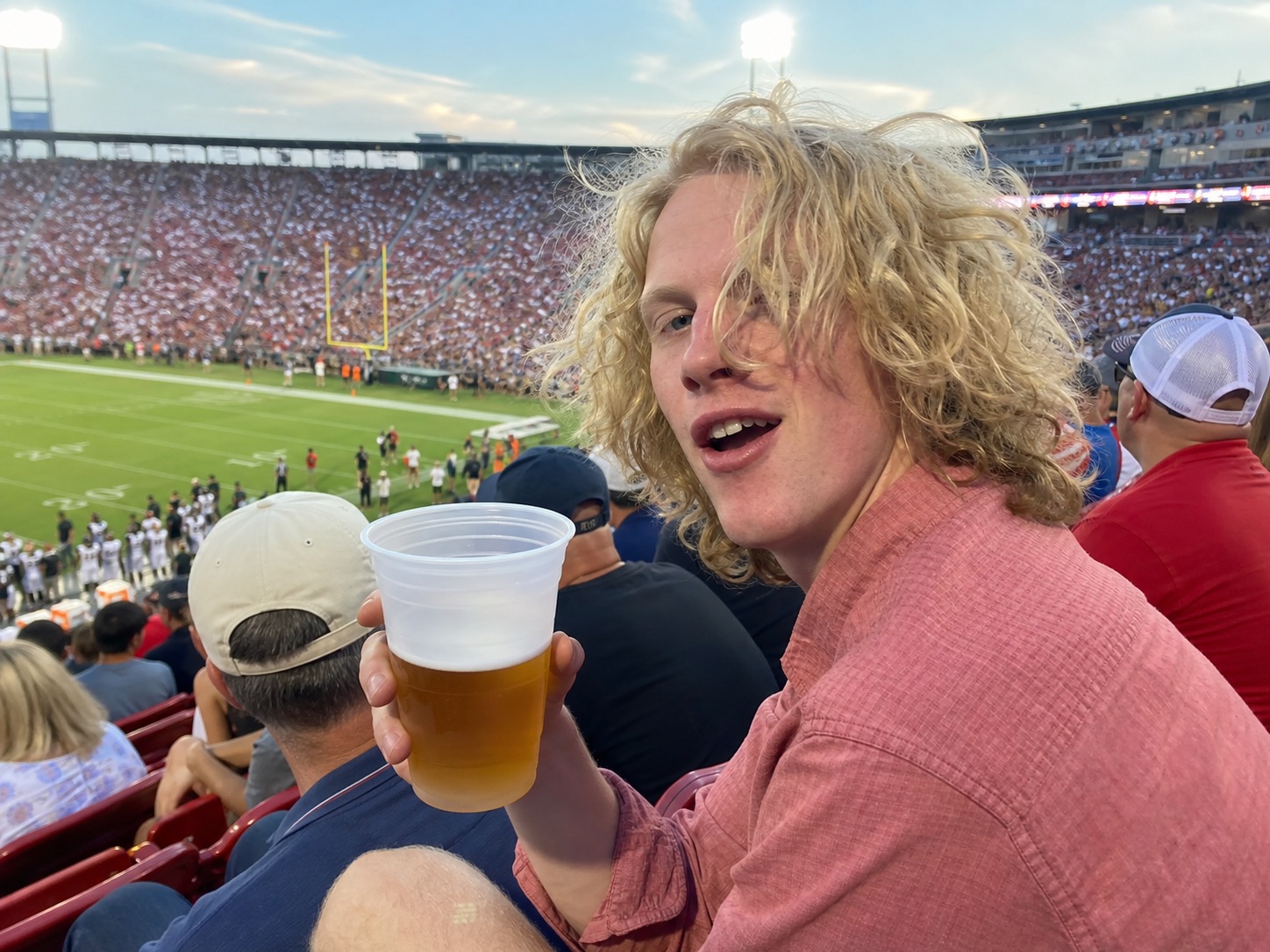 Wylie at a football game